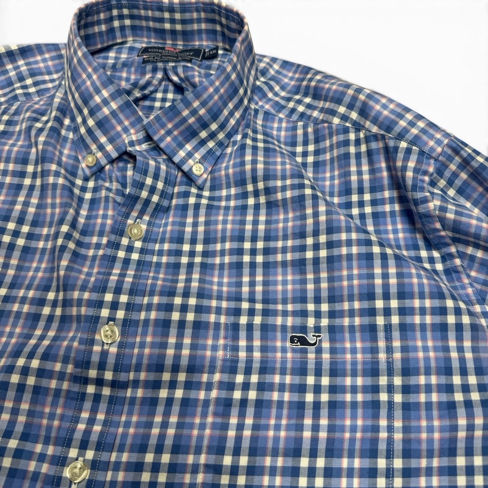 Vineyard Vines Men's SLIM FIT Tucker Shirt Button Down Cotton Lycra Blue XXL - Picture 11 of 13